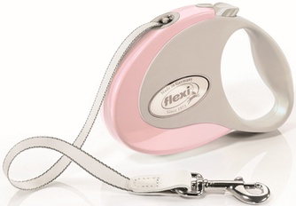 Рулетка для собак до 25 кг FLEXI Style розовая (М/5 м)