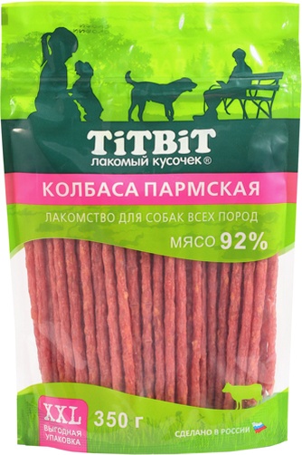 Лакомство для собак мелких пород TITBIT Колбаса Пармская (350г)