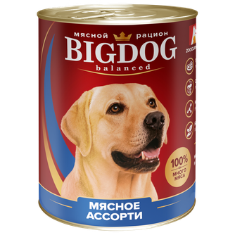 Корм влажный для собак ZOOGURMAN BIG DOG мясное ассорти (350 г)