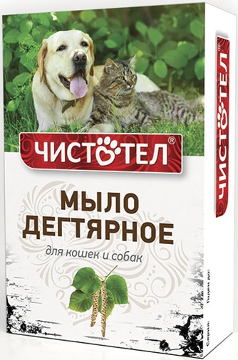 Мыло для кошек и собак ЧИСТОТЕЛ дегтярное (75 г)
