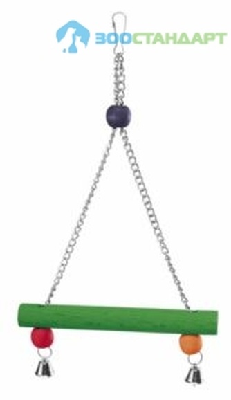 Игрушка для птиц FERPLAST Качели с колокольчиком, на цепочке (20*37 см)