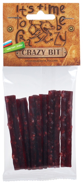 Лакомство для собак мелких пород мелких пород CRAZY DOG Палочки для чистки зубов утка (50 г)