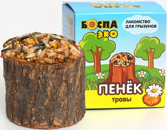 Лакомство для грызунов БОСПА ЭКО Пенек травы (80 г)
