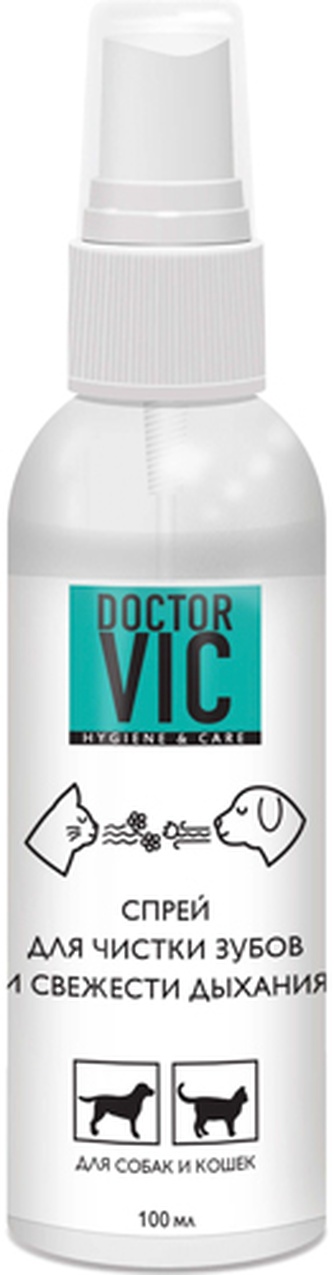 Спрей для кошек и собак DOCTOR VIC для чистки зубов и свежести дыхания (100 мл)