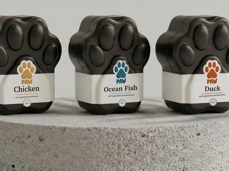 PAW - упаковка корма для домашних питомцев в виде лапы