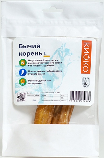 Лакомство для собак КИОКО корень L бычий (40 г)