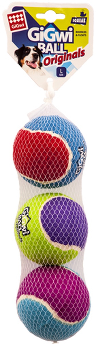 Игрушка для собак GIGWI G-Ball Три мяча с пищалкой (8 см)