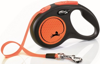 Рулетка неоновая для собак до 15 кг FLEXI New Neon S оранжевый (S/5 м)