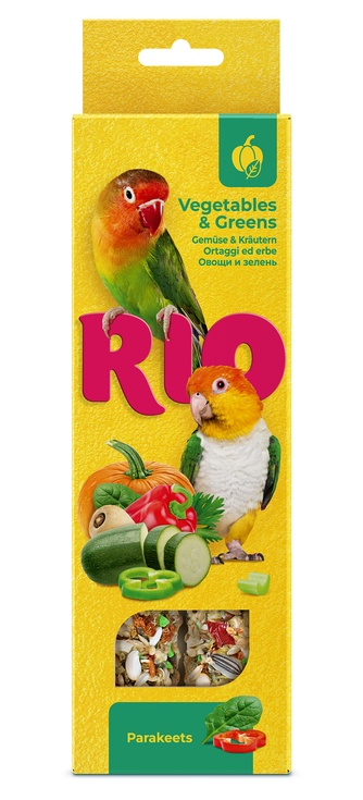 Лакомство для средних попугаев RIO Палочки с овощами и зеленью (2 шт/75 г)