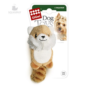 Игрушка для собак GIGWI Dog Toys Лисичка с пищалкой (10 см)