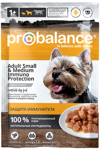 Корм влажный для собак PROBALANCE Adult Small&Medium Immuno Protecnion (85 г)