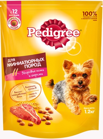 Корм сухой для собак миниатюрных пород PEDIGREE Говядина(1,2 кг)