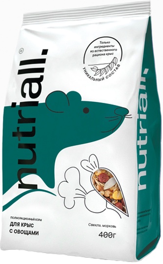 Корм сухой для крыс NUTRIALL с овощами (400 г)