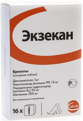 Брикеты для кошек и собак CEVA Экзекан от аллергии (16 куб)