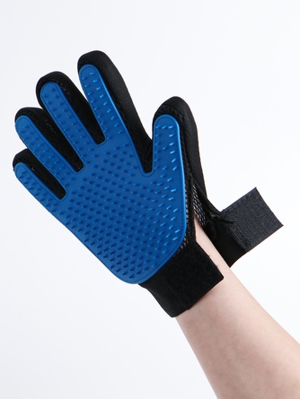 Перчатка для животных RICH BREED для вычесывания шерсти правая, синяя (259 шипов/23*15 см)