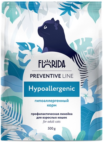 Корм сухой для кошек FLORIDA Preventive Line Hypoallergenic гипоаллергенный (500 г)