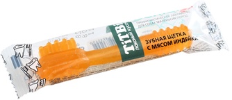Лакомство для собак мелких пород мелких пород TITBIT Лакомый кусочек Dental+ Зубная щётка для чистки зубов индейка (13 г)