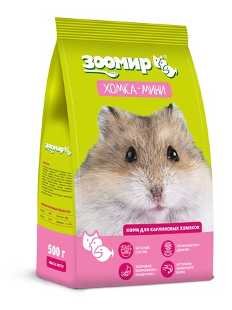 Корм сухой для карликовых хомяков ЗООМИР Хомка-Мини (500 г)