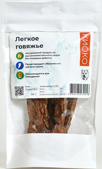 Лакомство для собак КИОКО Легкое говяжье (30 г)