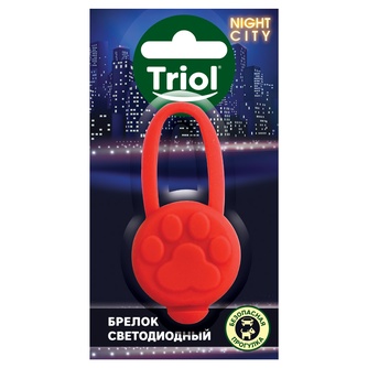 Брелок на ошейник TRIOL Night city Лапка светодиодный (6,6*3,2 см)