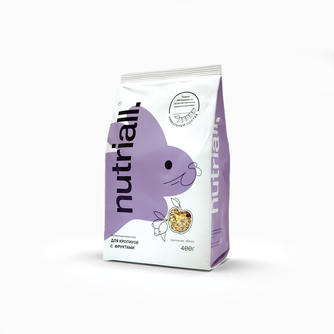 Корм сухой для кроликов NUTRIALL с фруктами (0,4 кг)