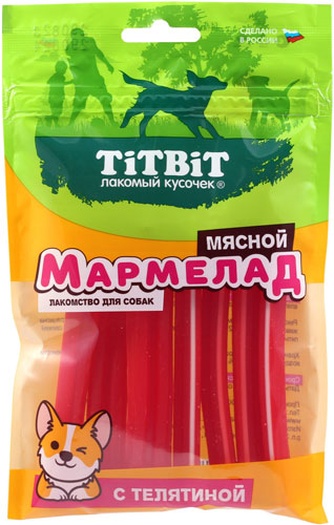 Лакомство для собак TITBIT мармелад мясной с телятиной (120 г)