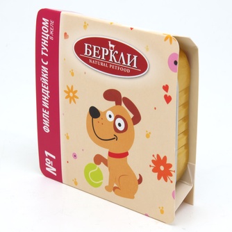 Корм влажный для собак BERKLEY №1 филе индейки с тунцом в желе (100 г)