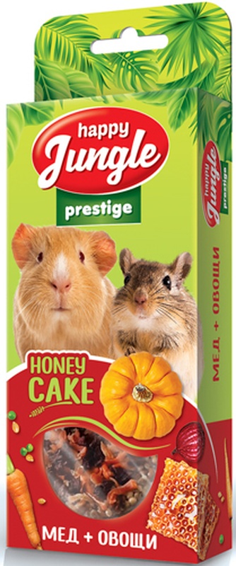 Лакомство для грызунов HAPPY JUNGLE Prestige Корзинка мед овощи (3 шт)