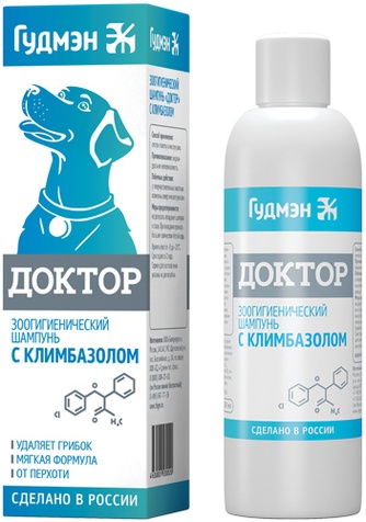 Шампунь для собак ГУДМЭН Доктор зоогигиенический с климбазолом (200 мл)