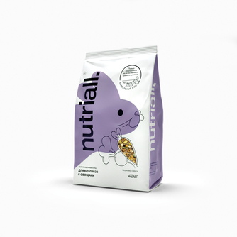 Корм сухой для кроликов NUTRIALL с овощами (0,4 кг)