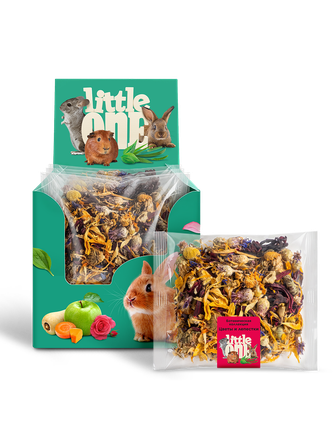 Лакомство для грызунов LITTLE ONE Ботаническая коллекция Цветы и лепестки (20 г)