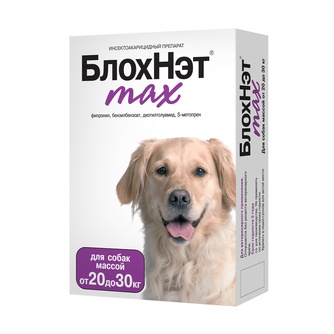Капли для собак от 20 до 30 кг БЛОХНЭТ max инсектоакарицидные (3 мл)