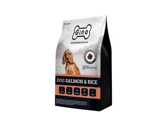 Корм сухой для взрослых собак GINA DOG Salmon&Rice с лососем и рисом (18 кг)