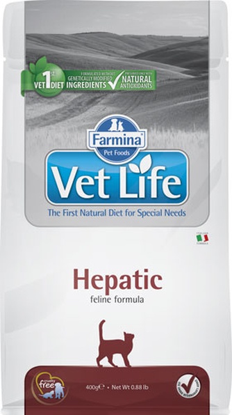 Корм сухой для кошек FARMINA 5674 Vet Life Hepatic при хронической сердечной недостаточности (400 г)