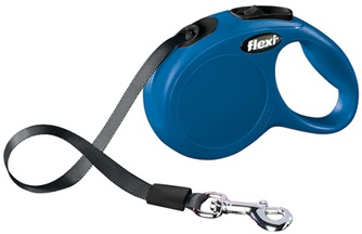 Рулетка для собак до 12 кг FLEXI New Classic синяя (XS/3 м)