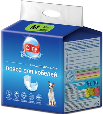 Пояса впитывающие для кобелей ЭКОПРОМ Cliny (М)