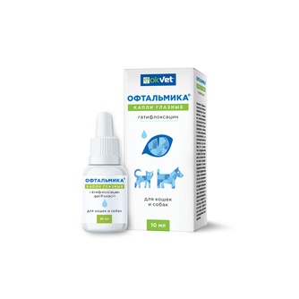 Капли для кошек и собак OKVET Офтальмика глазные (10 мл)