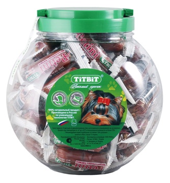 Лакомство для собак TITBIT Petini Колбаски с телятиной (60 шт*2 л)