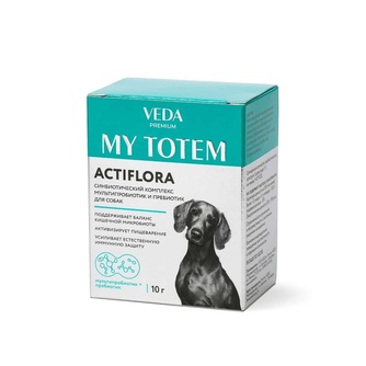 (t)Веда MY TOTEM Actiflora синбиотический комплекс мультипробиотик д/собак 10 саше*1г