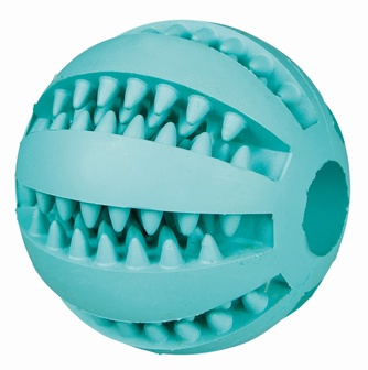Игрушка для собак TRIXIE Denta fun Мяч бейсбольный, массажный, со вкусом мяты, резиновый (6,5 см)