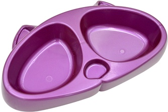 Миска для кошек ZOOEXPRESS Киска двойная (0,2л)