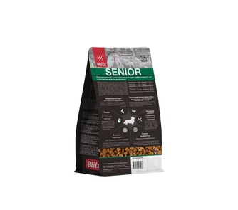 Корм сухой для собак старше 7 лет BLITZ Adult SENIOR Sensitive с индейкой (1,8 кг)