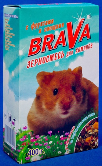 Корм для хомяков BRAVA Фрукты+овощи (0,4 кг)