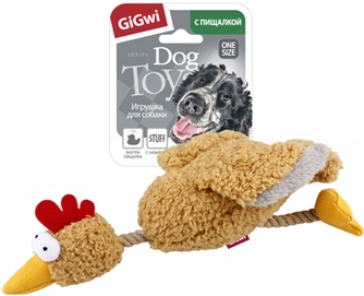 Игрушка для собак GIGWI Catch&Fetch Курица с пищалкой (36 см)