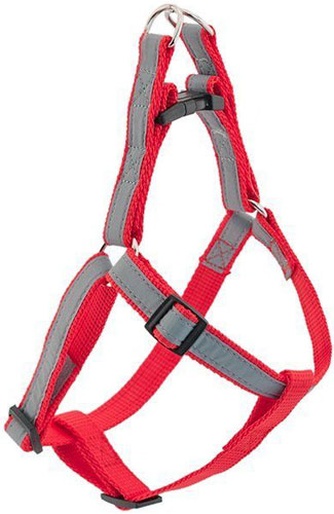 Шлейка нейлоновая для собак ДАРЭЛЛ Ecco-Sport Reflex светоотражающая красный (25 мм/45-60*50-70 см)