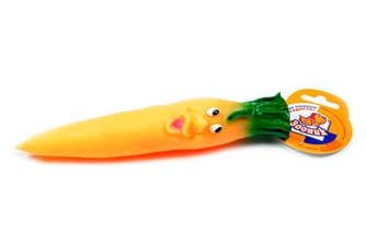 Игрушка для собак ЗООНИК Морковь пластиковая, оранжевая (21 см)