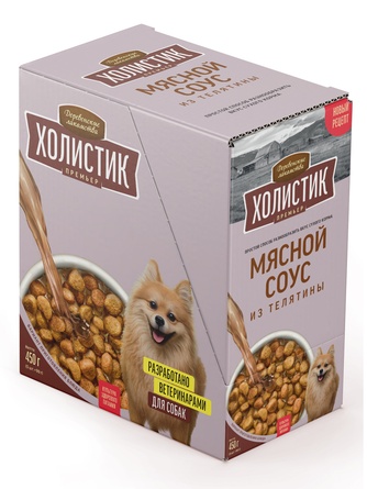 Лакомство для собак ДЕРЕВЕНСКИЕ ЛАКОМСТВА Холистик Премьер мясной соус из телятины (90 г)