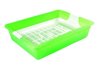 Туалет для кошек ZOOEXPRESS Кис с сеткой глубокий (40,5*30*9см)