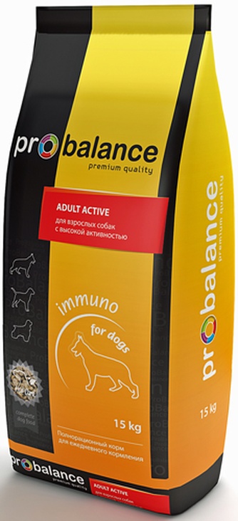 Корм сухой для взрослых собаки PROBALANCE 52PB663 Immuno Adult Active (15 кг)