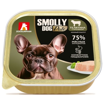 Корм влажный для собак ЗООГУРМАН Smolly dog Телятина с кроликом в желе (100 г)